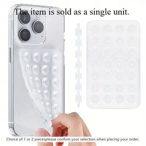 1pc Versatile Silicone Phone Grip with Double-Sided Suction Cup - Strong Adhesive Stand for iPhone & for Android, Ideal for Selfies & Videos, Universal Smartphone Holder Secure Holder Smartphone Suction Phone Mount