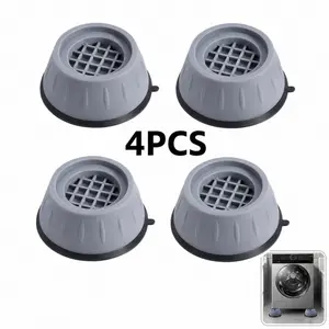 4PCS Washing Machine Anti-Vibration & Non-Slip Riser Pads, Height-Boosting Mats for Dryer & Laundry Appliances