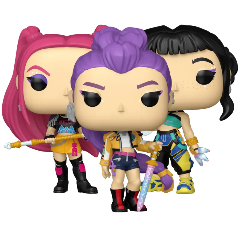 Funko Pop! K-Pop Demon Hunters – Zoey #2256, Rumi #2257, Mira #2258 (Girl Trio Set)