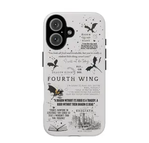 Fourth Wing Phone Case Black Gold Marble iPhone Case | Dragon Rider BookTok Aesthetic Case | Empyrean Series Xaden Violet Fantasy Gift with iPhone 17 Air X 11, 12, 13, 14, 15, 16