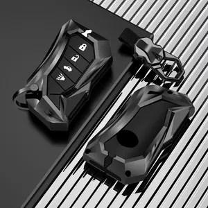 Zinc Alloy Key Fob Cover Fit For Lexus 2018-2025 ES250 ES350 UX200 NX300h RX350 RX450h GX460 TX550 LX600 LS500 LC500h with Keychain & Glow Buttons