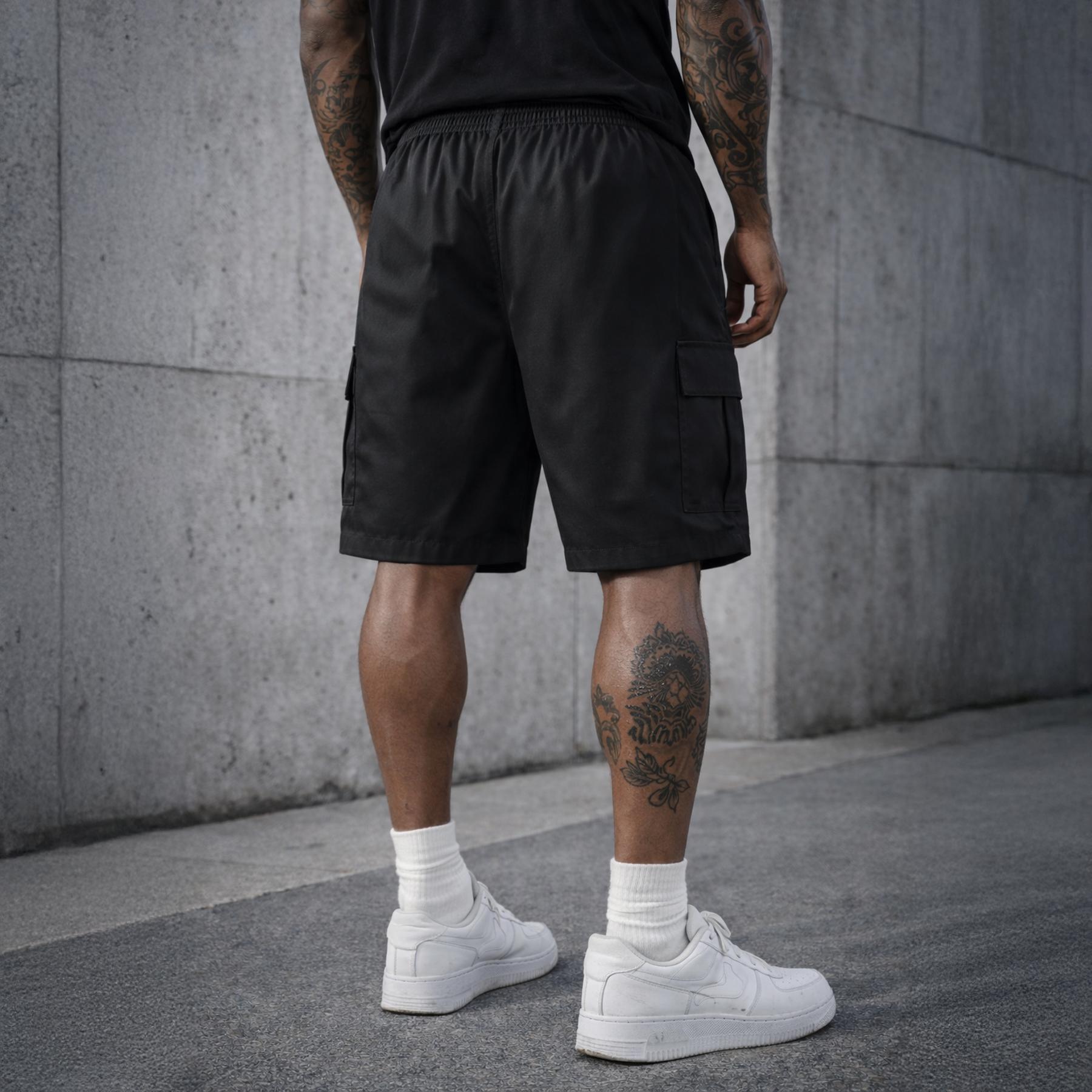 Mens Cargo Shorts Techwear Gorpcore Urban Utility Multi Flap Pockets Loose Fit Wide Leg Drawstring Summer Casual Streetwear High Street Vibe Cityboy Tactical Outdoor Hiking Athletic Workout Daily Wear Half Pants Multi Pack Bundle Fashion Basics Essentials