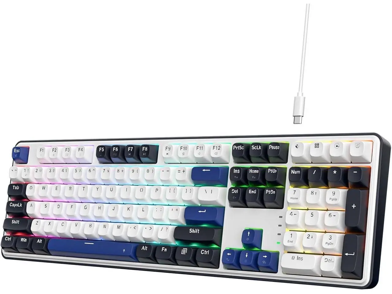 Redragon K689 Wired Gasket RGB Gaming Keyboard, 108 Keys Mechanical Keyboard w/Extra 4 Hotkeys, Upgraded Hot-swappable Socket, 3-Layer Noise Dampening, Mixed Color Keycaps, Custom Linear Switch