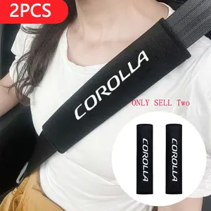 2pcs Leather Car Shoulder Guard Kit, Safety Belt Auto Shoulder Guard Cover, Seat Belt Decoration Accessories for Toyota Corolla