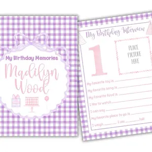 Birthday Memory Books for Kids Personalized Interview & Memories Keepsake