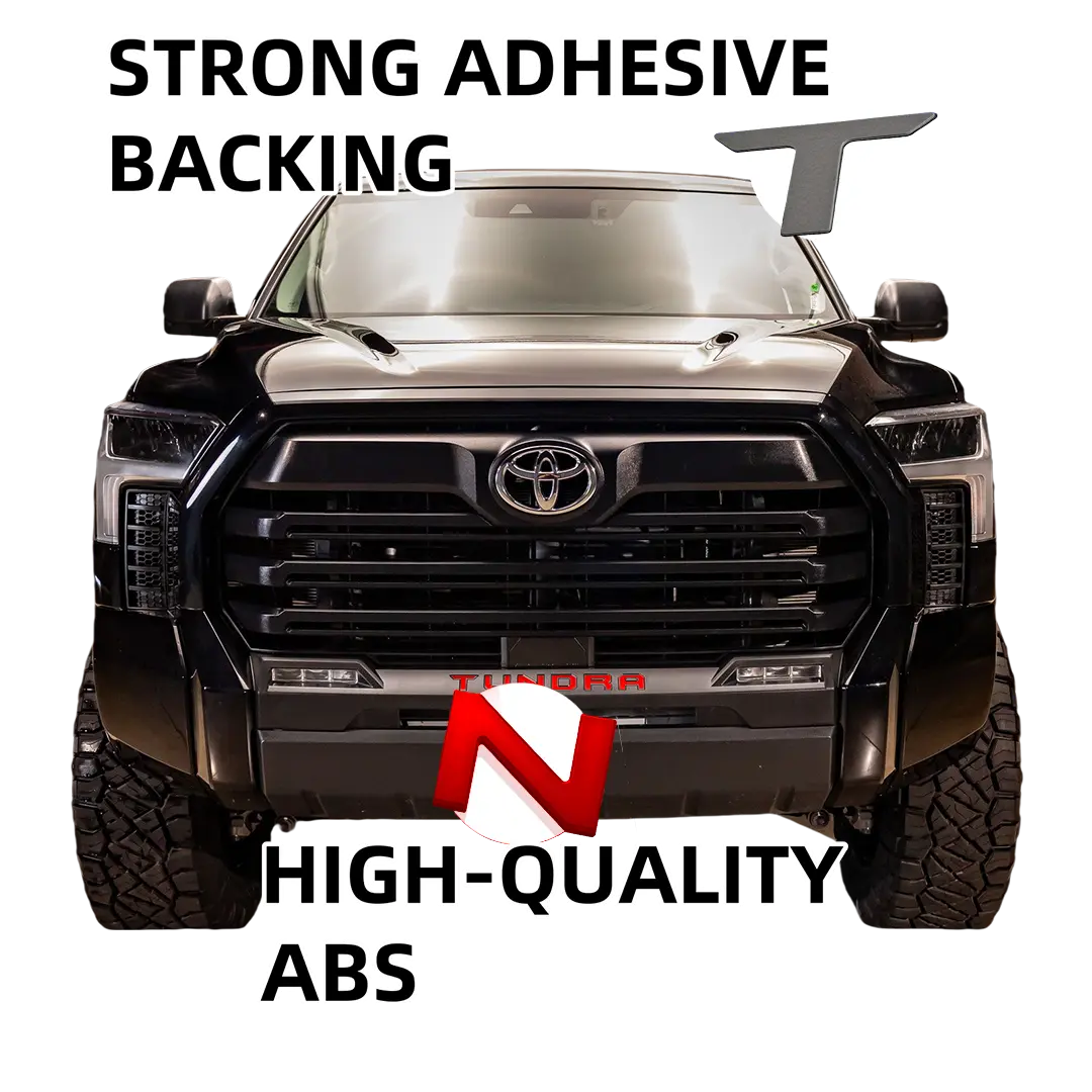 3D Raised Grille Letters Insert Aftermarket Truck Bumper Emblems, ABS Plastic Exterior Car Decal with Anti-Fade Coating, Compatible with 2022-2025 Tundra Models (Red)