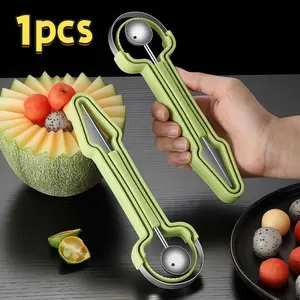 4 in 1 Fruit Tool Set Fruit Carving, Fruit Scoop Watermelon Ball Cutter Food Cantaloupe PeelerKitchen Plastic Utensils