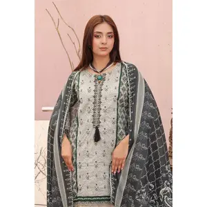Emerald Sage 3-Piece Embroidered Lawn Set