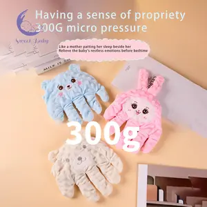 Baby Bunny/Bear Soothing Palms Cute Rechargeable Automatic Startle Prevention Hand Glove for Sleeping
