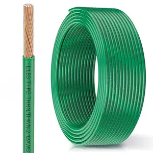 THHN Wire 12 Gauge 25FT UL83 THHN/THWN-2 12 AWG Stranded Copper Cable with Nylon Jacket and PVC Insulation Building Wires for Residential Ground CNC Panel Wiring Circuit Control 600V Green