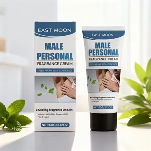 East Moon Men's Fragrance Body Cream, Moisturizing & Non-Sticky, Long-Lasting Scent, Mint
