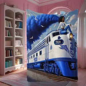 Zeta Phi Beta Sorority Printed Fleece Blanket - a Patterned Fleece Blanket Suitable for Home, Office, Car, And Camping. This Soft And Cozy Blanket Is Warm And Multifunctional for All Seasons, Perfect for Napping And As a Small Throw. It Makes a Great Birt