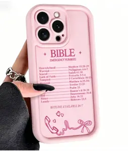 Pink Christian Case for iPhone 17 Air 16 15 14 Pro Max 13 12 11 XR XS Plus Shockproof Full Camera Protection Durable slim Silicone Cover
