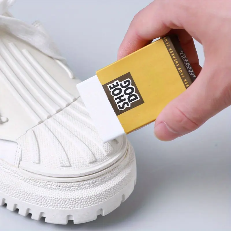 1pc TPE Sneaker Cleaning Eraser - No Water Needed, Powerful Decontamination for Suede & Leather Shoes/Boots, Flexible Ergonomic Design, Portable Shoe Care Essential for Back to School Supplies, Shoe Cleaner, Leather Cleaner, Nonelectric Cleaner