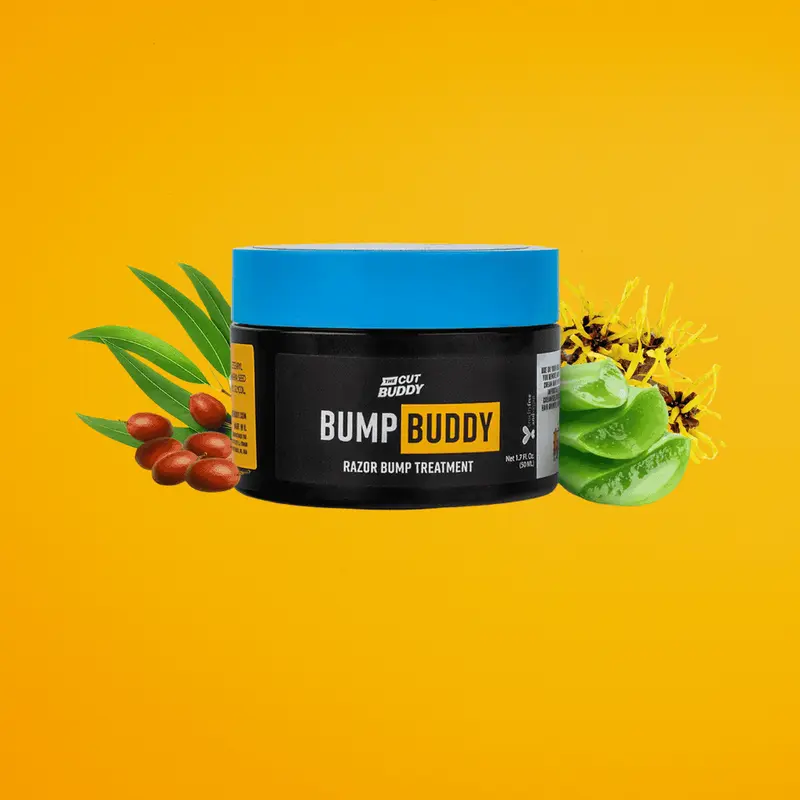 The Cut Buddy Bump Buddy 50ML Alcohol-Free Razor Bump Treatment - Men's Shaving Products, Aloe + Argan Calm Aftershave Cleanser, Antibacterial, Non-Greasy, Quick Absorb, Soothes Sensitive Skin, Reduces Inflammation, With Shea, Jojoba Oils & Tea Tree Blend