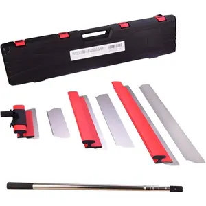 Drywall Tools Skimming  with Extension Handle - 12", 20" & 32"  with 2 Pack 0.3 mm , Construction Tools End Caps, Wall-Board with Outer Box in Red