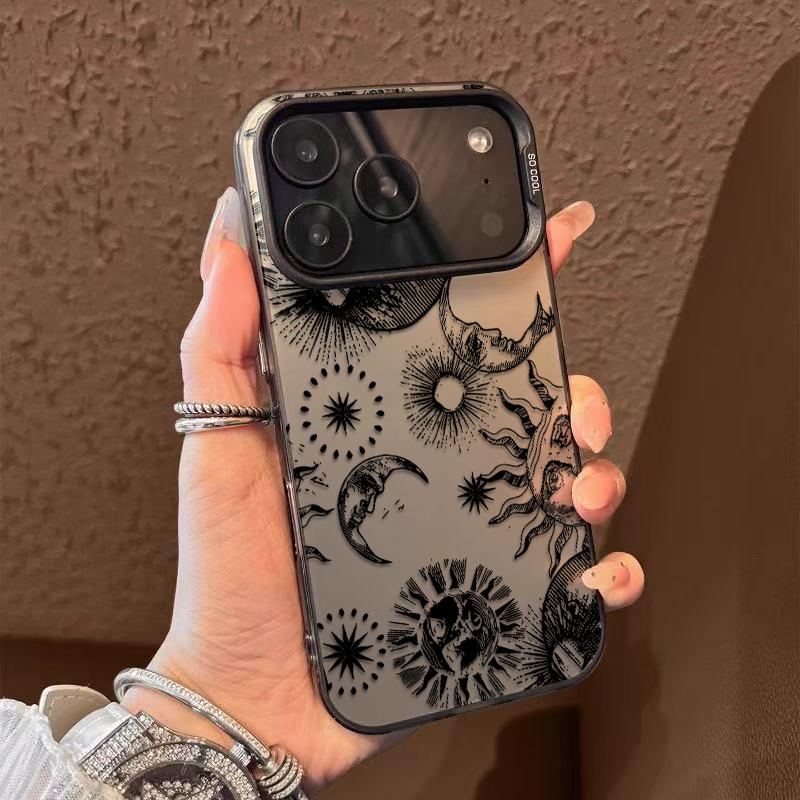 Vintage Celestial Print Phone Case  Modern Mystical Design Durable Hard Acrylic Back Case With An Anti-Yellowing Coating, Made From High-Quality Designed For Reliable Drop Protection For Your Phone For iPhone 17.16.15.14.13.12.11.X.XS.XSMAX.XR.8.7