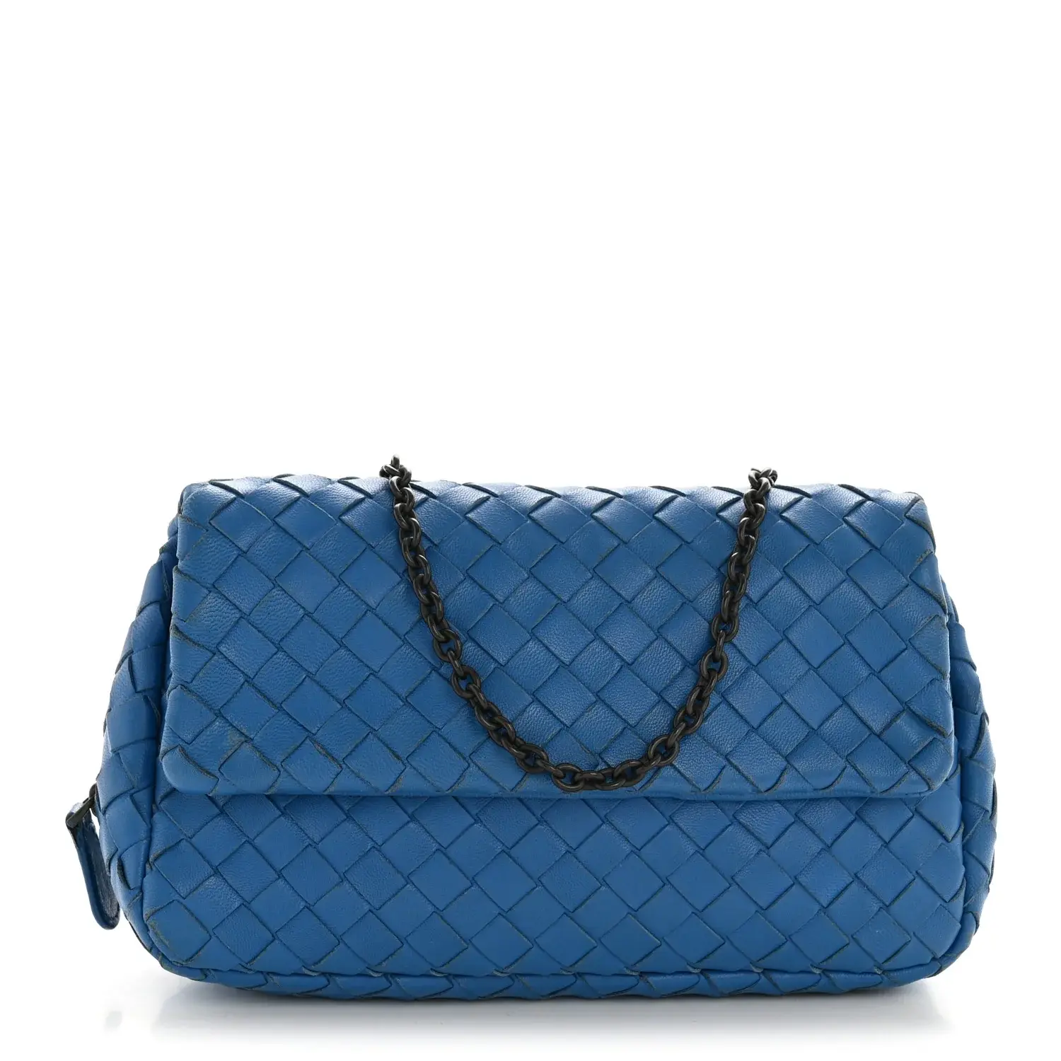 Pre-owned BOTTEGA VENETA 1 Tote Bags Nappa Intrecciato Small Chain Crossbody Blue