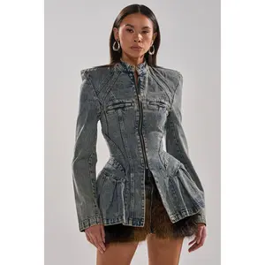 MALLORCA PEPLUM DENIM JACKET