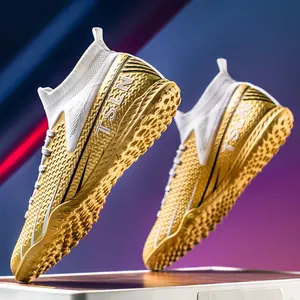 Unisex High-Top TF Football Cleats - Anti-Slip & Wear-Resistant, Lightweight PU Upper & Rubber for Outdoor Training & Matches, All-Season Performance, Secure Fit - Inspired Design, Cleats for Football, Sports Footwear, Sporty Aesthetic,  Sole