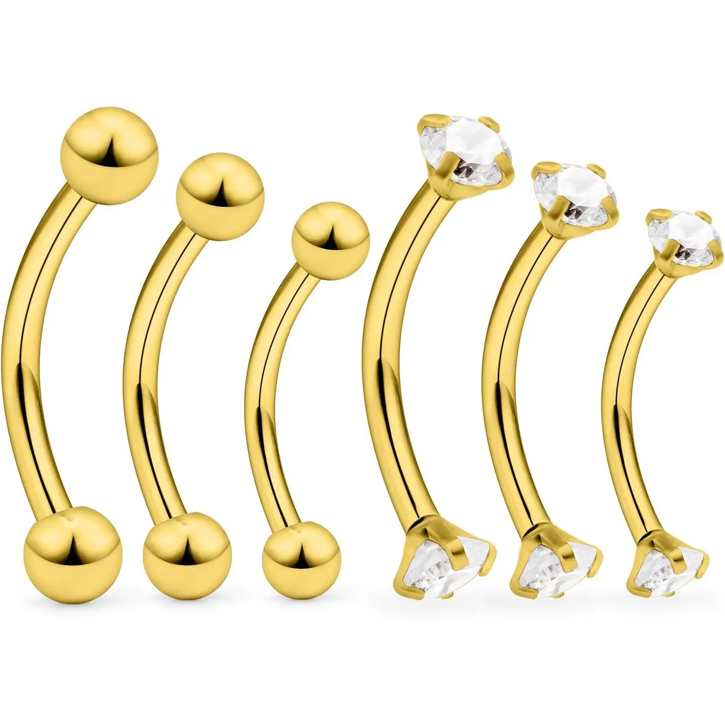 16G Rook Piercing Jewelry Eyebrow Rings Hypoallergenic Surgical Steel Vertical Lip Labret Belly Snake Eye Tongue Ring Daith Earring Piercing Jewelry for Men Women Curved Barbells 6mm 8mm 10mm