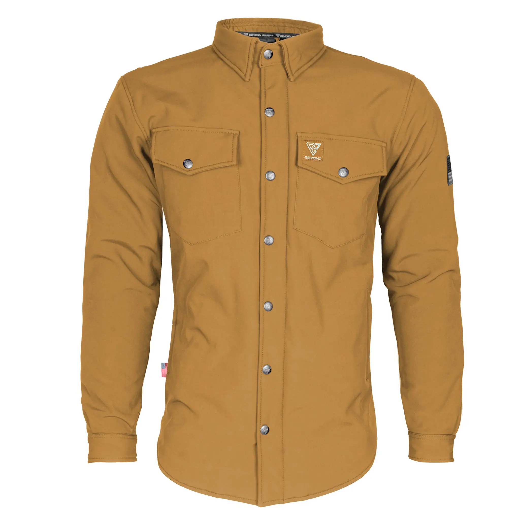 SALE Protective SoftShell Winter Jacket for Men - Mustard Matte