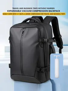 Portable Vacuum Compression Backpack, Large Capacity Multi-Functional Bag, Ideal for Travel and Business Trips, Durable Design