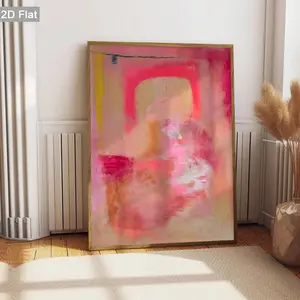 2D Flat, 1pc Unframed Abstract Pink Canvas Decorations Paintings, Soft Pastel Art Prints, Brushstroke Texture Wall arts, Retro Wall Decor Poster, Classic Posters, Modern Wall Art, Gifts, Home Decor, For Living Room, Bedroom, Kitchene, No Frame