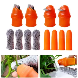 12 Pcs Gardening Silicone Thumb Knife Harvesting Tool, Separator Finger Plant Fruit Picking Knife Garden Tool