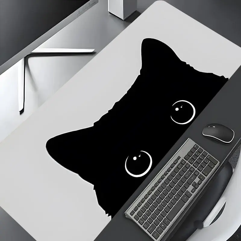 Cute Cat Pattern Mouse Pad, Rectangle Gaming Mouse Pad, Office Desk Keyboard Mat, Computer Mouse Pad for Home Office Desk
