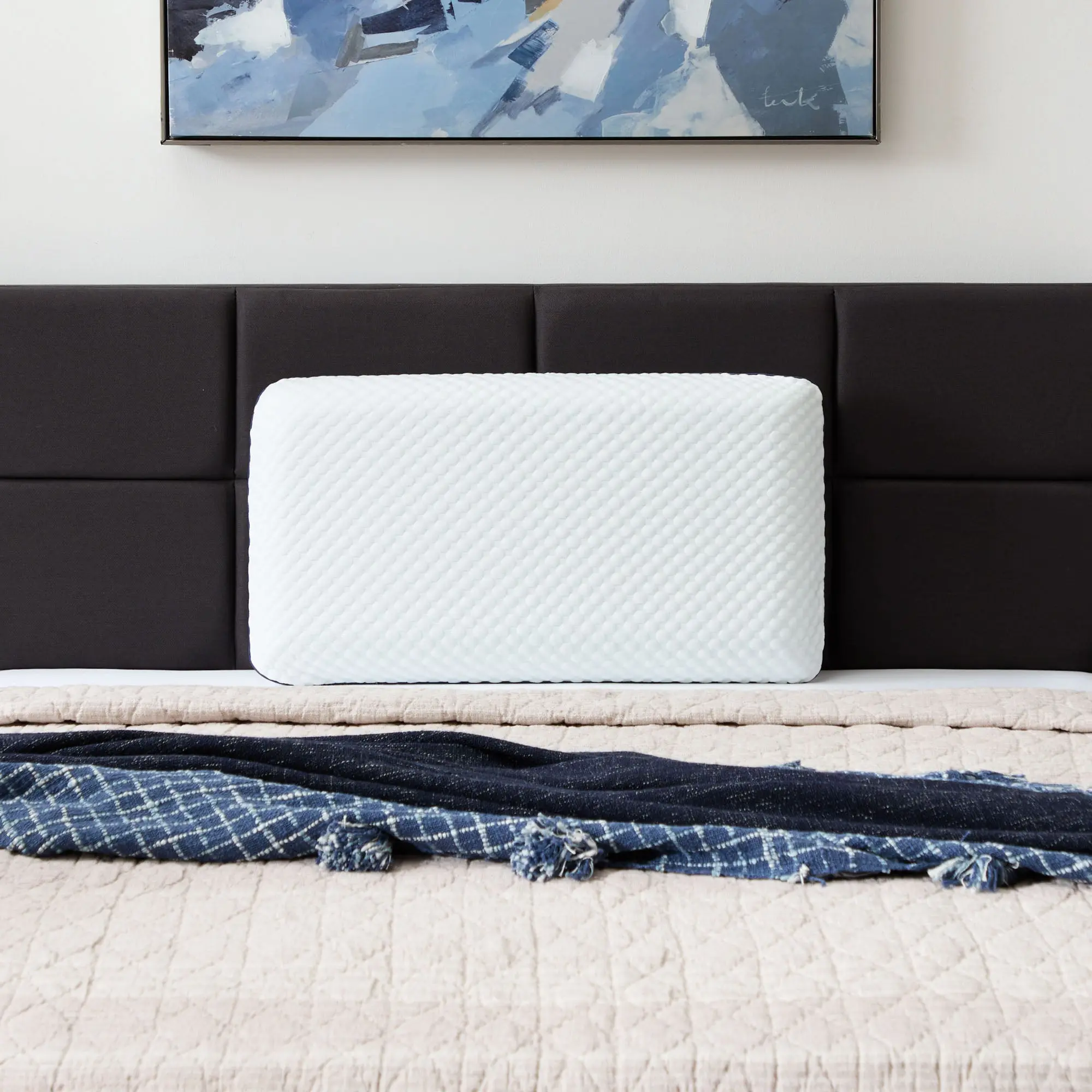 Ventilated Gel Memory Foam Pillow - Breathable Design, Cooling Sleep Support
