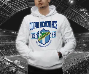 Guatemala Comunicaciones - Hoodie Casual Clothing Man Menswear Pullover Collared Long Graphic Long Sleeves Polyester Sweaters Cotton