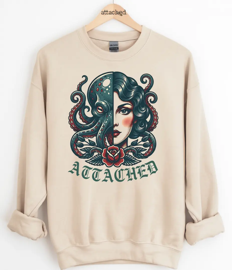 Attached Octopus Lady Graphic Top