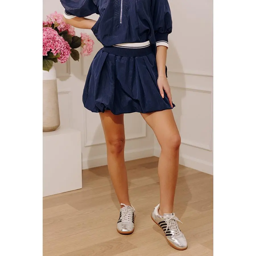 Downtown Ease High Waist Bubble Hem Skort