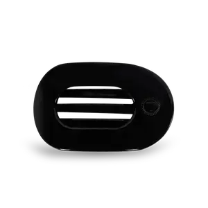 Teleties | Jet Black Small Flat Round Clip