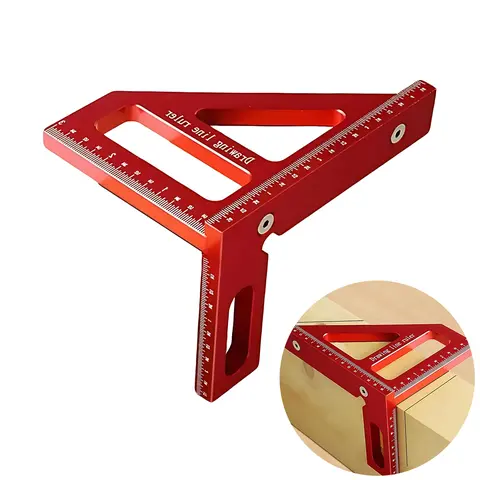 3D Multi-Angle Square Hand Measuring Tool - Portable 45/90 Degree Inches/cm Woodworking Straight Edge Ruler, Woodworking Measuring Instrument for Cutting Wood, Quick Cuts (1pc)