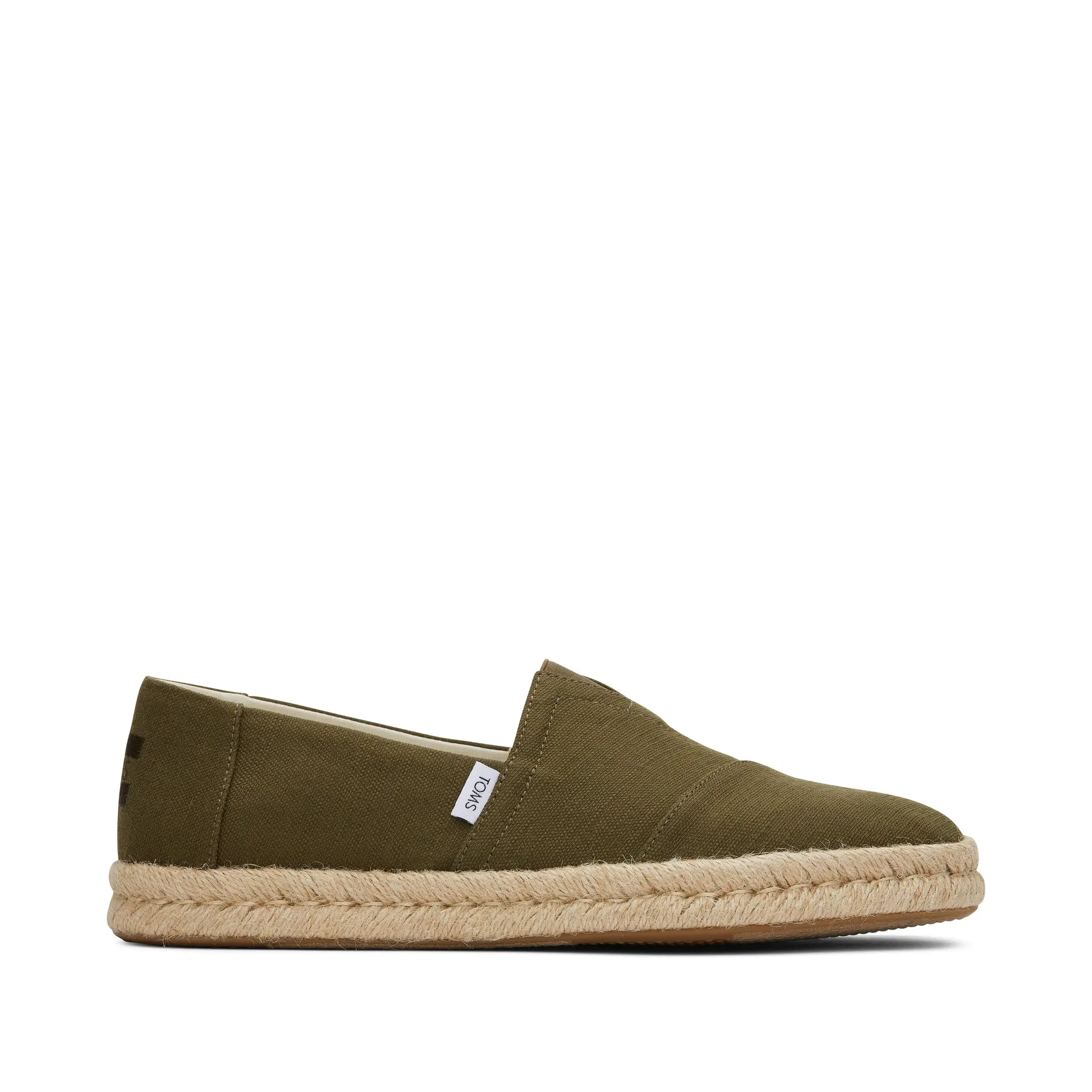 Alpargata Rope 2.0 Espadrille Olive Recycled Cotton Slubby Woven