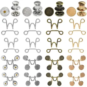 8 count Adjustable  Extender Assortment Set 2 Sizes 4 Colors -Free  Extender Snap Pants Jeans Skirts Tightening Buckle Replacement (1.26in and 1.06in)