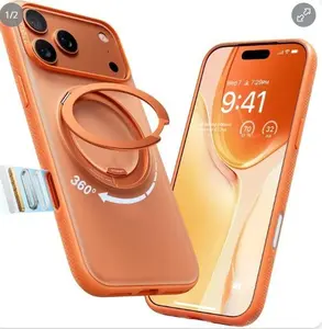 TORRAS 360 Magnetic Stand for iPhone 17 Pro 6.3" Case, Fit for MagSafe, Clear