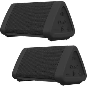 OontZ Angle 3 (4th Gen) - 2 Pack, Portable  Speakers, Dual Pairing Stereo Sound, 12W Stereo Sound, 24 Hour Playtime, 100 Foot  Range, , , Outdoor (Black)
