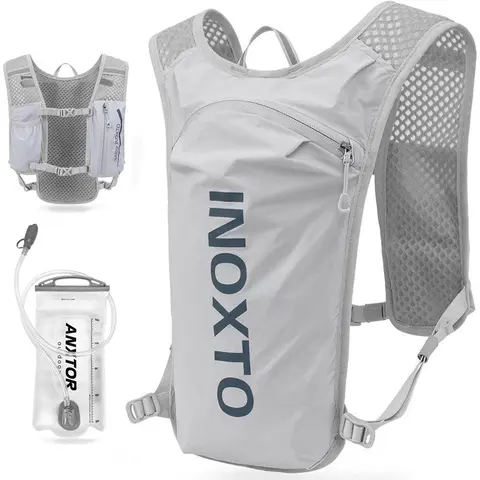 Running Hydration Vest Backpack, Lightweight Insulated Pack with 1.5l Water Bladder Bag, Sports Outdoor Backpack, Daypack for Jogging Hiking Trail Running Training Cycling Race Marathon, Jogging Equipment, Runners, Gear