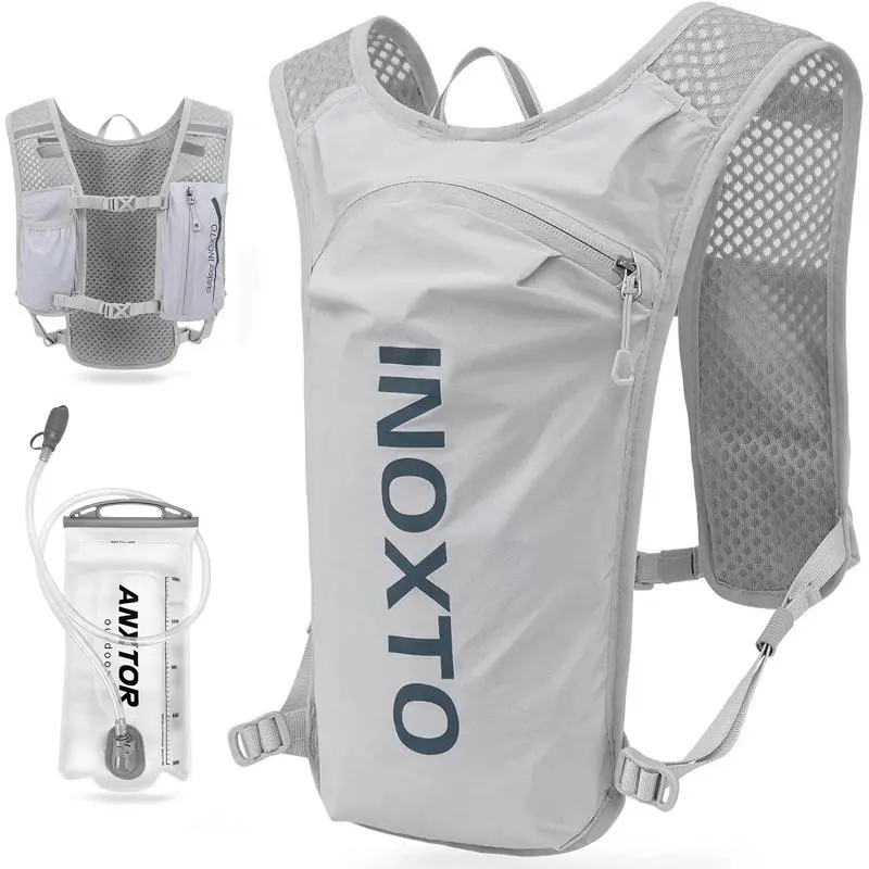 Running Hydration Vest Backpack, Lightweight Insulated Pack with 1.5l Water Bladder Bag, Sports Outdoor Backpack, Daypack for Jogging Hiking Trail Running Training Cycling Race Marathon, Jogging Equipment, Runners, Gear