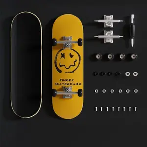 Portable Fingerboard with Real Skateboard Wheels, Pocket Rocket Finger Scooter, Mini Finger Skate for Daily Trick Practice, On-the-Go Shredding Alternative to Skateparks