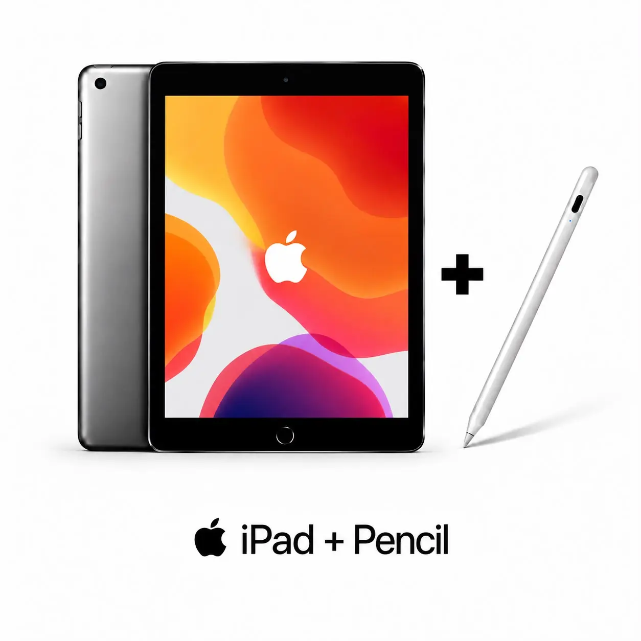 Refurbished iPad 7 (7th Gen) A10 Fusion Bluetooth Tablet + Stylus Incl. Bundle - 32GB, Wi-Fi, 10.2" Display, Space Gray, Good Condition, 1-Year Warranty, Integrated Chip, Rear Camera, Device Charging Compatibility