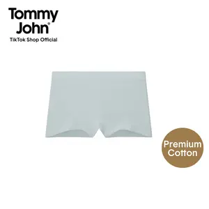 Tommy John Women’s Cotton Pointelle High Rise Boyshort | Ultra-Soft Breathable Underwear | Full Coverage Stretch Fit, Lightweight, Feminine Texture