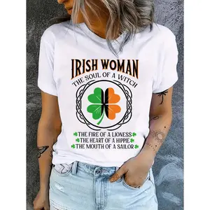 Four Leaf Clover and Celtic Knot T-Shirt for AllSeason Casual Wear Perfect for Couples and Celebrations