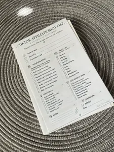 TikTok Shop Affiliate Shot List Non-Adhesive Note Pad for Business & Management Professionals, Economics & Management Reference Tool