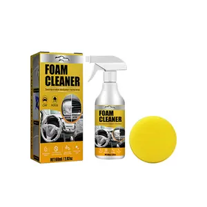 Car Interior Foam Cleaner - Waterless No-Rinse Upholstery & Dash Cleaner, Rich Foam Stain Remover for Fabric, Leather & Vinyl Seats, Headliner & Door Panels, Quick-Dry Formula