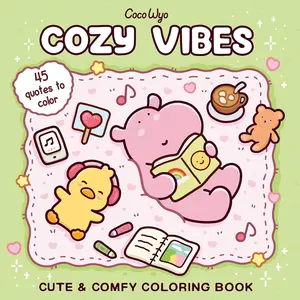 Cozy Vibes Coloring Book – Relaxing Cozy Spaces & Aesthetic Designs for Adults & Kids | Stress Relief & Creative Fun