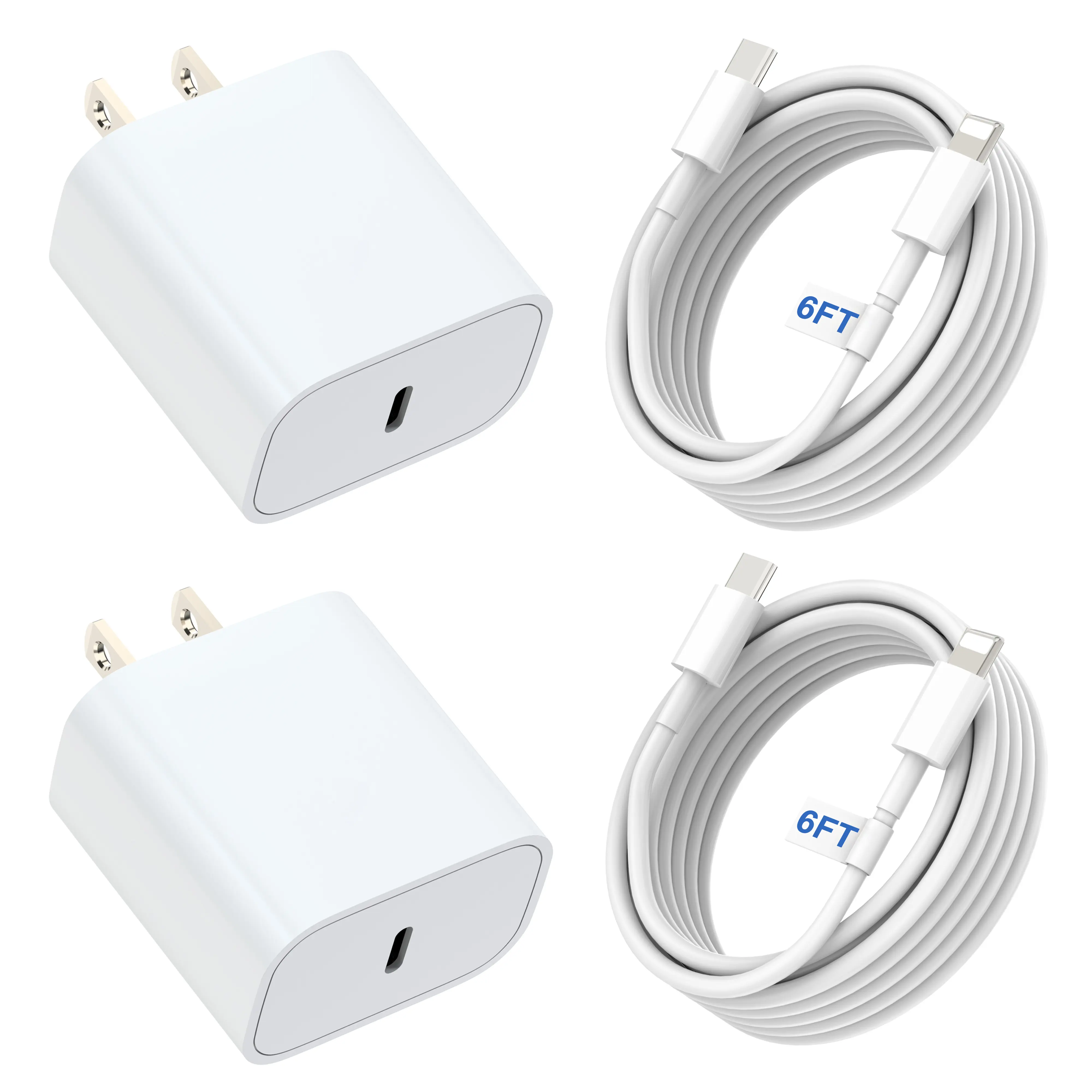 For iPhone 12 13 14 Super Fast Charger,For iPhone Charger USB C 2-Pack 20W Rapid Wall Charger Blcok with 6FT Cable Fast Charging Adapters for iPhone 14/13/12/Pro Max/Pro/11/ iPad 25  charger Fast Charging